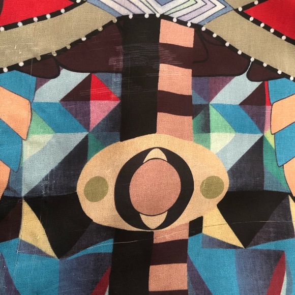 SOLD- ⭐HOST PICK- QIAN MO GE- VINTAGE BOHEMIAN PRINT CHIFFON DRESS-ORIENTAL P… - Picture 16 of 16